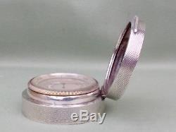 Rare Antique 1911 Asprey Silver Case Pocket Barometer / Altimeter. Working Order