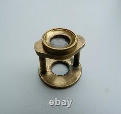 Rare Antique Brass Linen Prover, Microscope. Complete with original case