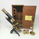 Rare Antique Brass Monocular Microscope c1899 Made By W. F Stanley William Ford