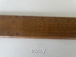 Rare Antique Early 19th Century 2 Foot Gunter Navigational Rule Ruler