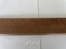 Rare Antique Early 19th Century 2 Foot Gunter Navigational Rule Ruler