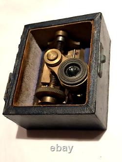 Rare Antique James H. Heal & Co. Textile Thread Counter Microscope