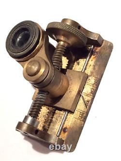 Rare Antique James H. Heal & Co. Textile Thread Counter Microscope