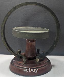 Rare Antique Laboratory University Apparatus Galvanometer Wood Early Steampunk