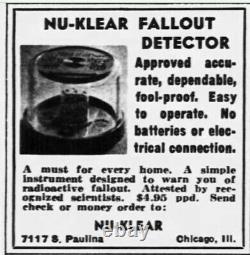 Rare Antique Nu-Klear Fallout Radiation Detector Made by Minutemen Industries