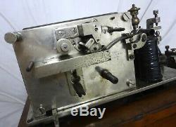 Rare Antique Railroad Telegraph Sending Receiving Station Morse Ink Writer As Is