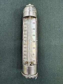 Rare Antique Silver Travelling Thermometer