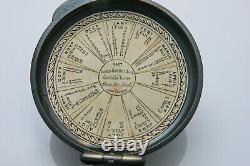 Rare Antique c. 1860 Pantochronometer Hunter Case Compass Sundial Combination