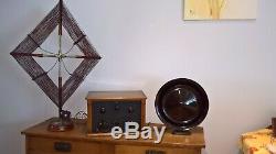 Rare Ducretet-BR6 Valve Radio with Phono, original Loop antenna and Philips Spk