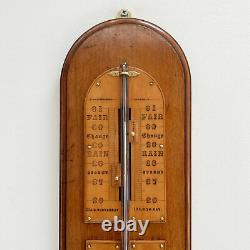 Rare Early Victorian Stick Barometer Weather Station By S&b Solomons London