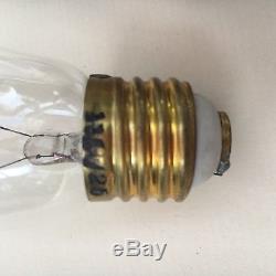 Rare Edison Screw Electric Light Bulb with original Holder 1899-1901
