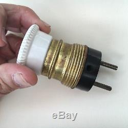 Rare Edison Screw Electric Light Bulb with original Holder 1899-1901