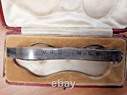 Rare Sterling Silver Opisometer Map Wheel Compass & Magnifier In Original Case
