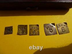 Rare Victorian Period Cased Set Of Avery Apothecary Weights