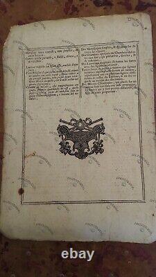 Rare italian Trade Brochure Baillou pre 1750 microscope telescope