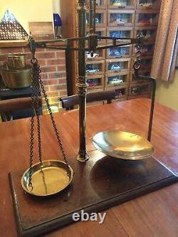 Reduced Vintage W & T Avery Agate 3lb Class B Brass Balance Beam Shop Scales Gwo