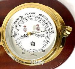 SEWILLS LIVERPOOL Marine Ships Clock And Aneroid Barometer WEATHERSTATION