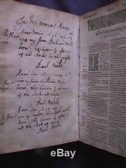 SIR PAUL NEILE 1622 KJV Family Bible Signed Birth Records BRITISH ROYAL SOCIETY