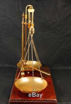 Set Antique Brass Medical Scales by Degrave & Co Circa 1900