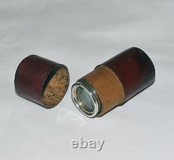 Silver variable power monocular telescope and case