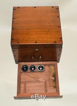 Simple disecting microscope in case Watson & Sons