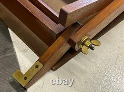 Small Adjustable Height & Angle Hardwood and Brass Quality Table Vintage