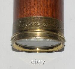 Small two draw Galilean telescope and case. 1862