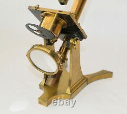 Smith and Beck binocular microscope in case