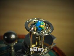 Solid Brass and Wood Miniature Orrery Paradox Earthglobe Planetarium Astronomy