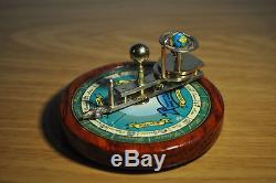 Solid Brass and Wood Miniature Orrery Paradox Earthglobe Planetarium Astronomy
