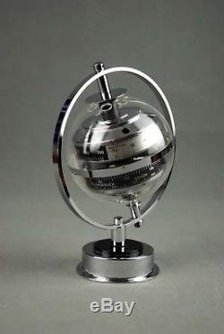 Sputnik WEATHER STATION Barometer Thermometer Art Deco Space Age Germany 80s 70s