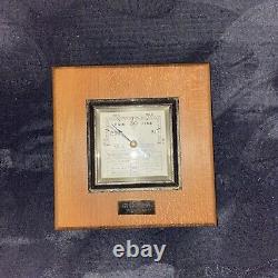 Square wooden Guineas barometer