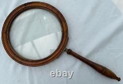 Stunning Huge Victorian Rosewood Framed Giant Museum Magnifying Glass c1860