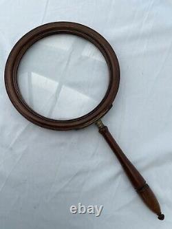 Stunning Huge Victorian Rosewood Framed Museum Magnifying Glass c1860