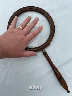 Stunning Huge Victorian Rosewood Framed Museum Magnifying Glass c1860