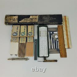 Sun Hemmi Bamboo Slide Rule & Miscellaneous Drawing Instruments (rare)