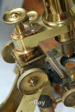 Superb Antique Andrew Ross Large Bar Limb Microscope Outfit Serial 2022