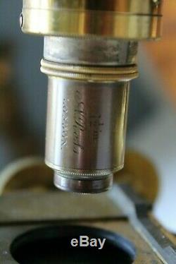 Superb Antique Andrew Ross Large Bar Limb Microscope Outfit Serial 2022