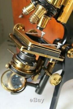 Superb Antique Watson Edinburgh Modelh Microscope Outfit + Accessories