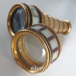 Superb Georgian Period 6 Draw Adams Patent Spyglass & Fleaglass Matched Pair