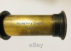 Superb Large Antique Negretti and Zambra 3 1/2 inch Library Telescope on Tripod