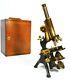 Superb antique lacquered brass'Edinburgh' microscope by Watson of London