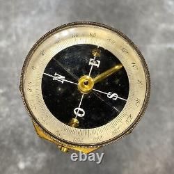 Surveyor's square with compass, antique measuring instrument 19th century