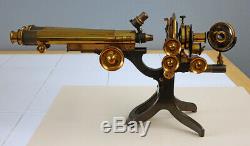 Swift & Son Antique Brass Wenham Binocular Challenge Polarizing Microscope