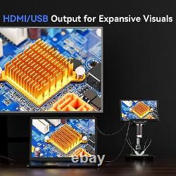 TOMLOV 10.1 USB Digital Microscope HDMI Coin Microscope for Electronics Repair