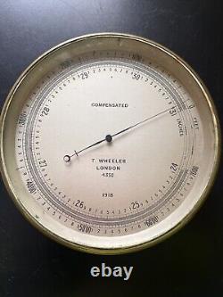 T Wheeler Compensated Altimeter Barometer 1918 WWII