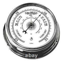 Tabic Barometer, Chrome Plated Brass Weighs 1/2kg, Handmade in England