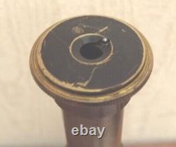 Telescope Lacquered Brass 3 Draw Working Leather Covered 1 Inch OG