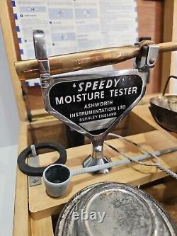 The Speedy Moisture Tester in Wooden Case Vintage by T. Ashworth & Co Ltd