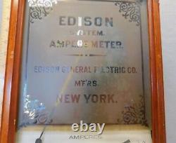 Thomas Edison's Edison System Electric Ampere Meter c. 1890 Patented Antique